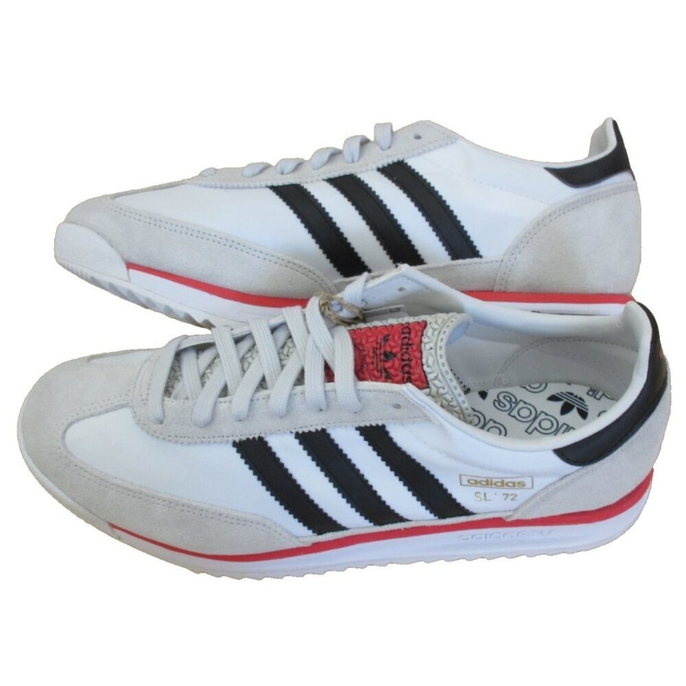 Adidas Men's SL 72 RS Sneakers Cloud White Core Black Grey Sizes NIB JS0746 - Picture 7 of 7